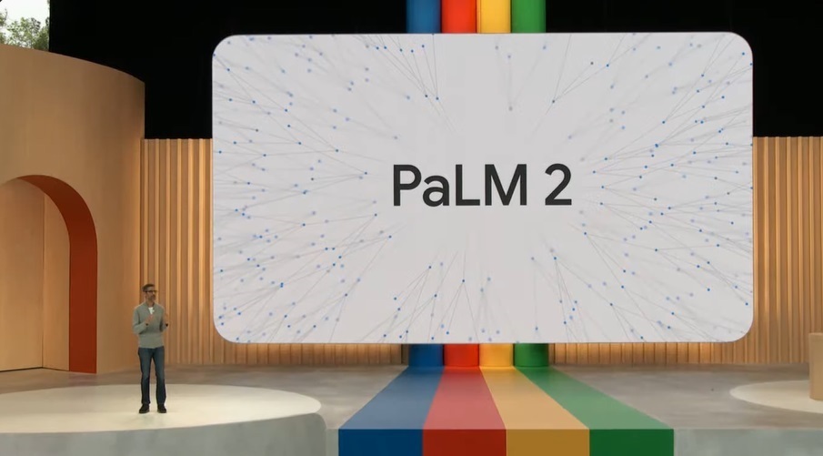 Le moment de la présentation de PaLM 2 chez Google.