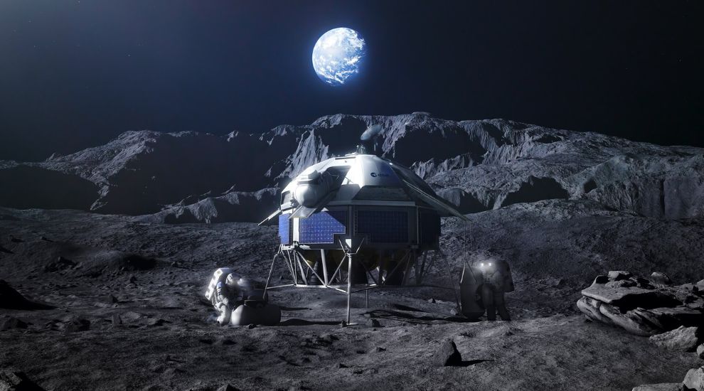 Il s'agit d'une représentation en réalité virtuelle de l'atterrisseur lunaire Argonaut que l'ESA est en train de concevoir.