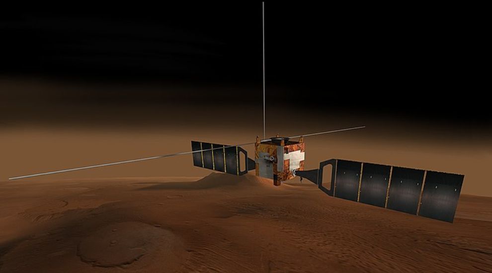 Le satellite Mars Express a été lancé en même temps qu'un atterrisseur martien, Beagle 2, qui n'a pas réussi à atteindre la planète il y a 20 ans.