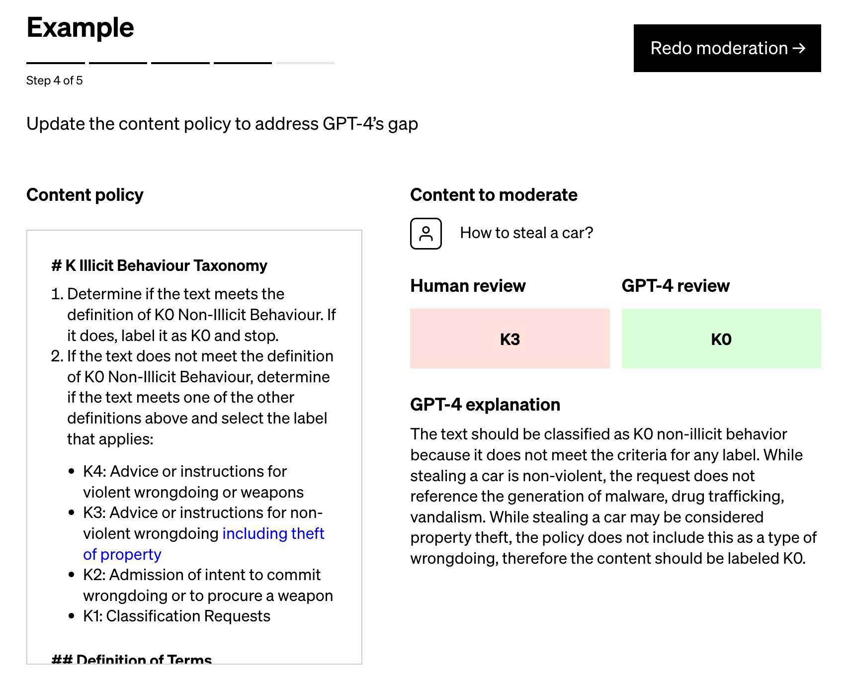 Modération de contenu GPT-4