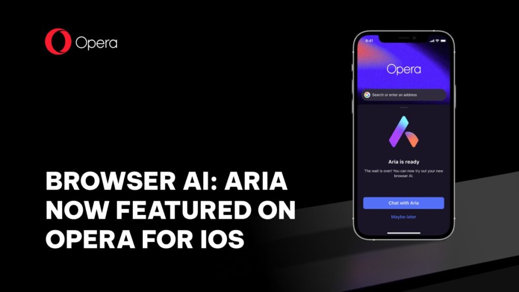 Le navigateur web d’Opera pour iOS se dote d’un compagnon IA avec Aria