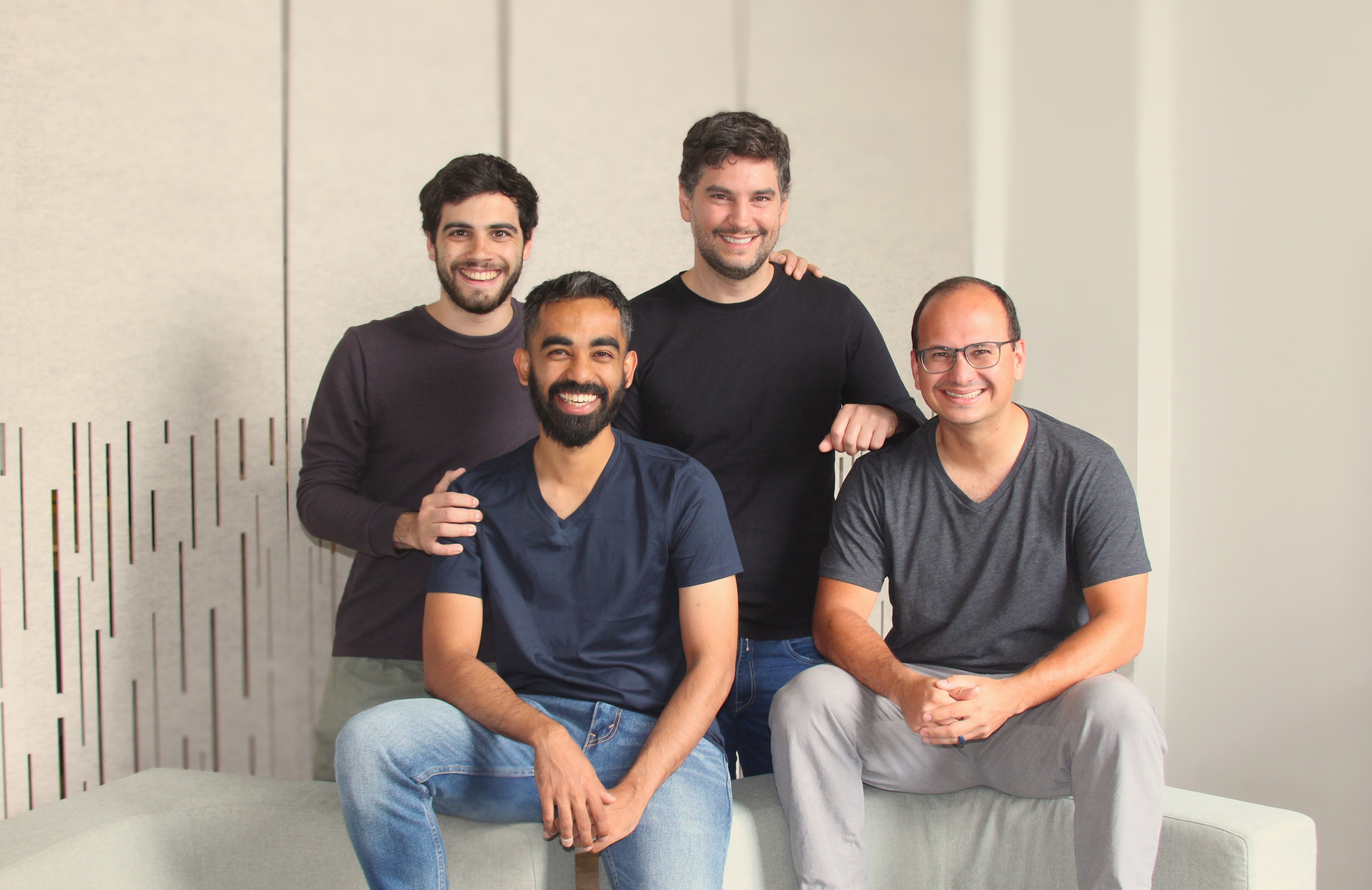 Felipe Meneses, Rohan Ramanath, Felipe Lamounier et Daniel Silva, fondateurs d'Hyperplane