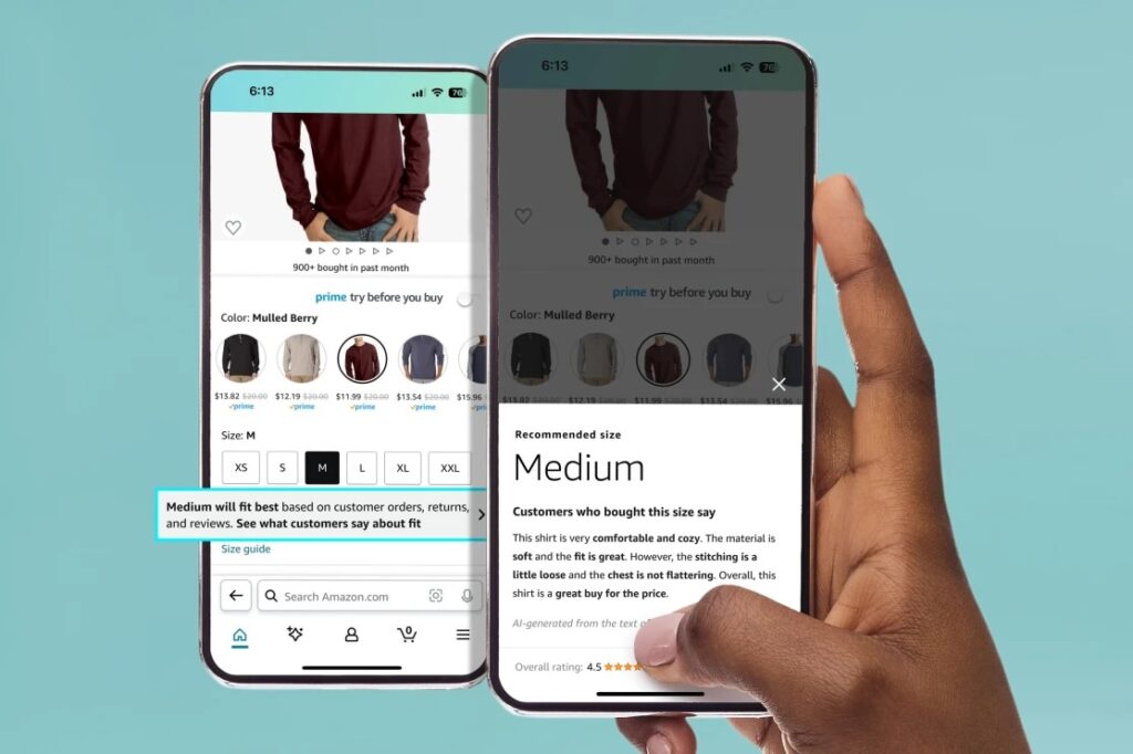 Amazon fait appel à l’IA pour aider les clients à trouver des vêtements à leur taille lors de leurs achats en ligne